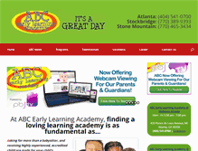 Tablet Screenshot of abcearlylearning.com